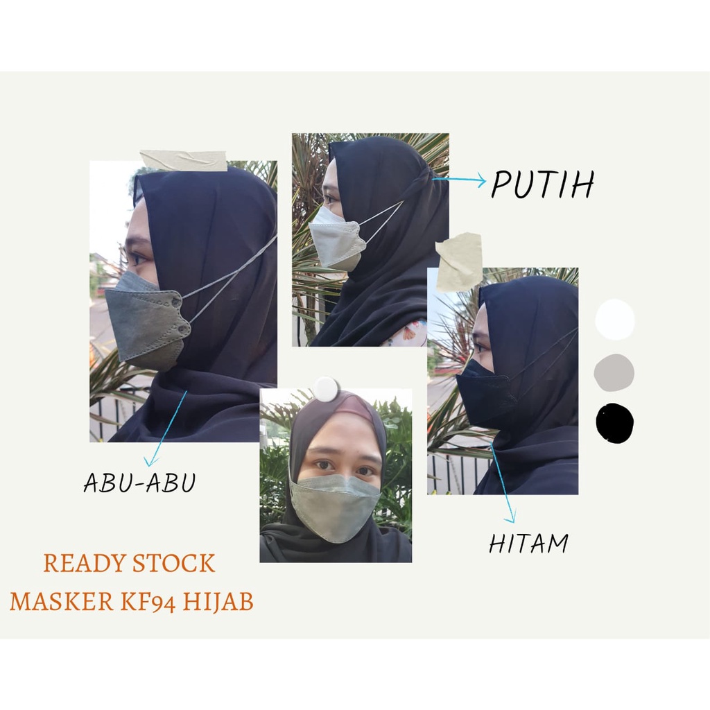 Masker KF94 Headloop / Hijab 4Ply