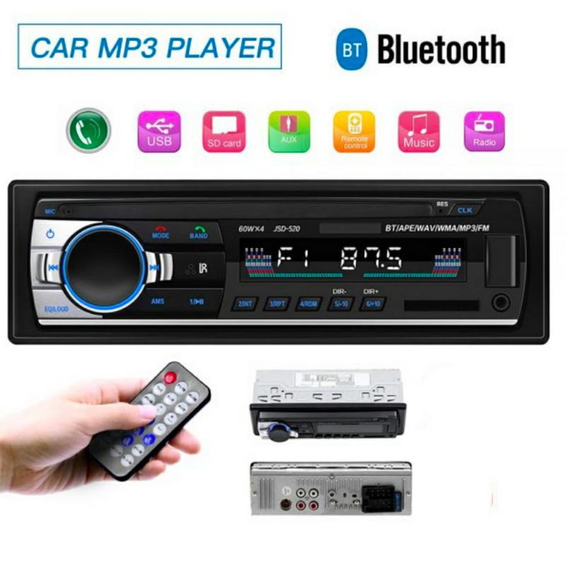 Tape Audio Mobil Taffware USB MP3 FM Radio - JSD-520