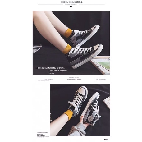 [ PAKAI DUS SEPATU ] IDEALIFESHOES Sepatu Wanita woman shoes canvas Sneakers Import Korea model Flat Bahan Kanvas import KYB-25