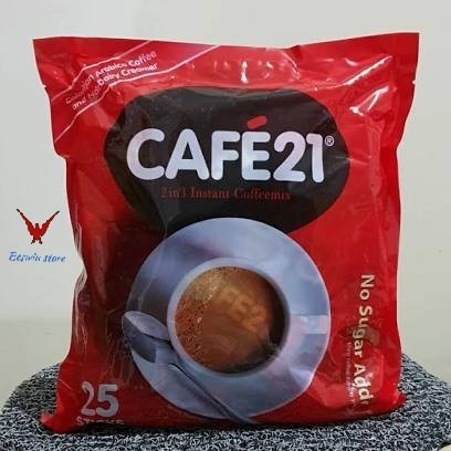 

(BISA COD) CAFE 21 INSTANT COFFEEMIX ( NO SUGAR ADDED ) - 25 sachet