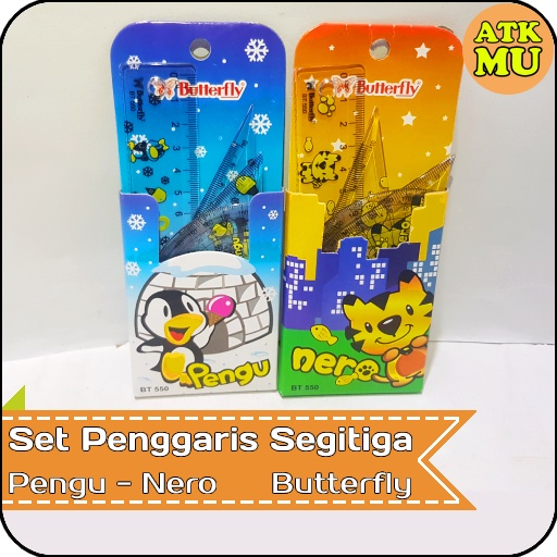 

Set Penggaris Segitiga Butterfly BT-550