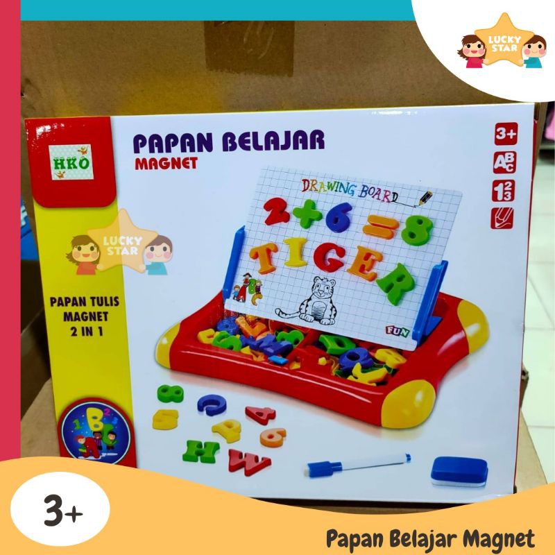 

Papan Tulis Belajar Magnet 2 in 1 Drawing Board Anak Menggambar Gambar