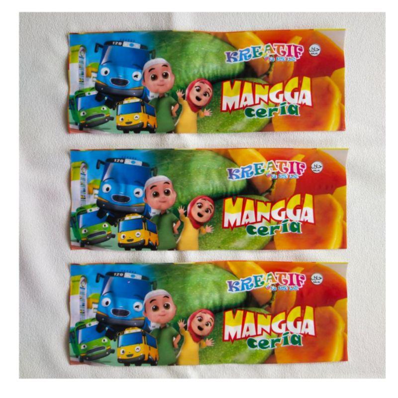 

Bungkus Kemasan Plastik Es Krim Es Loli / Es Stik Kreatif Mangga (18x7cm)