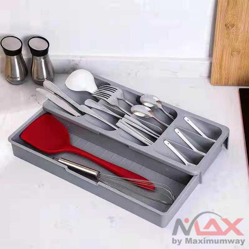 ANHICHEF Rak Organizer Dapur Tempat Sendok Garpu Tableware - PP24 Warna Gray