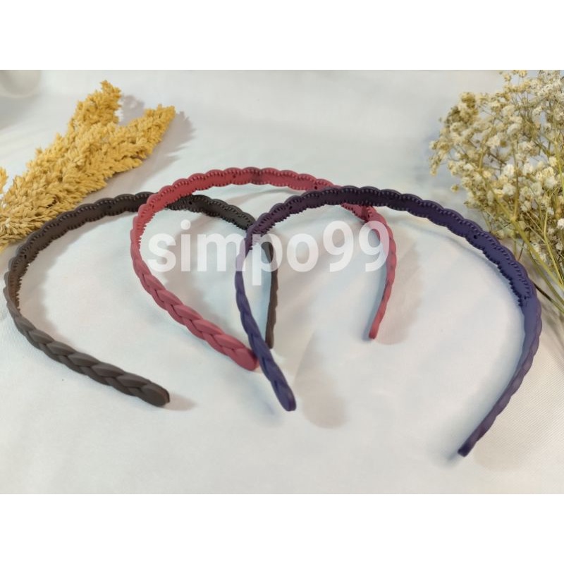 SIMPO99 - Bando Kepang / Bando Motif Kepang / Bando Kekinian / Bando Motif Kepang Korea / Bando Warna Doft / Bando Wanita / Bando Kepang Korea / Bando Murah / Bando Terlaris / Bando doff