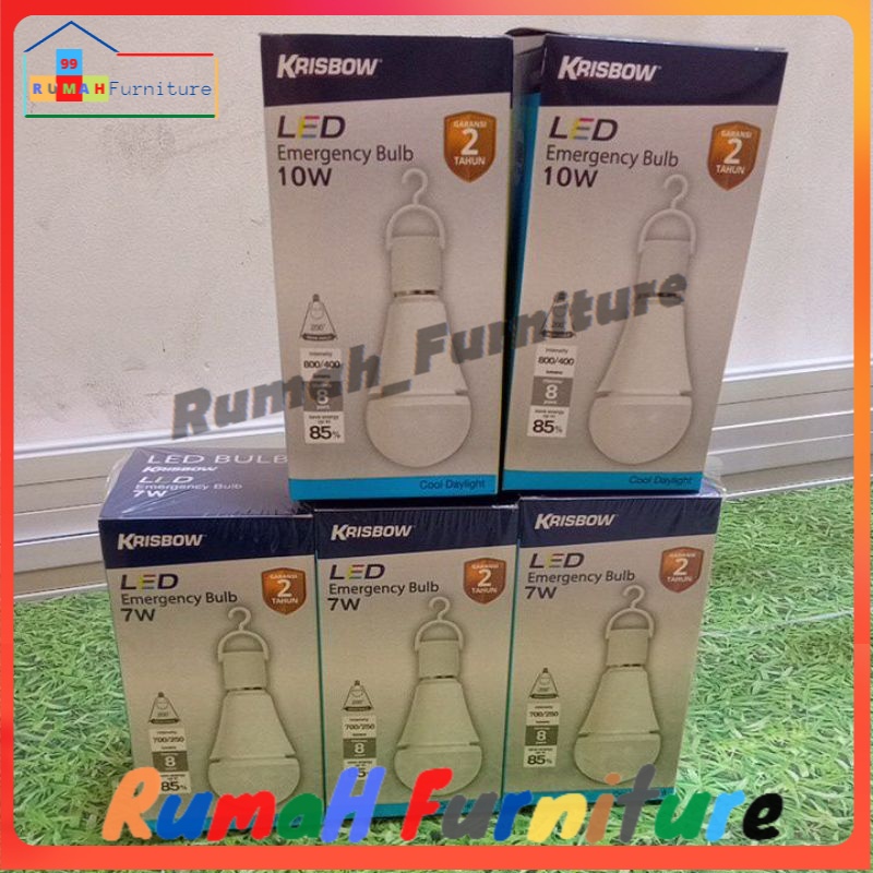 Lampu Emergency Krisbow 7 Watt & 10 Watt/lampu bohlam darurat