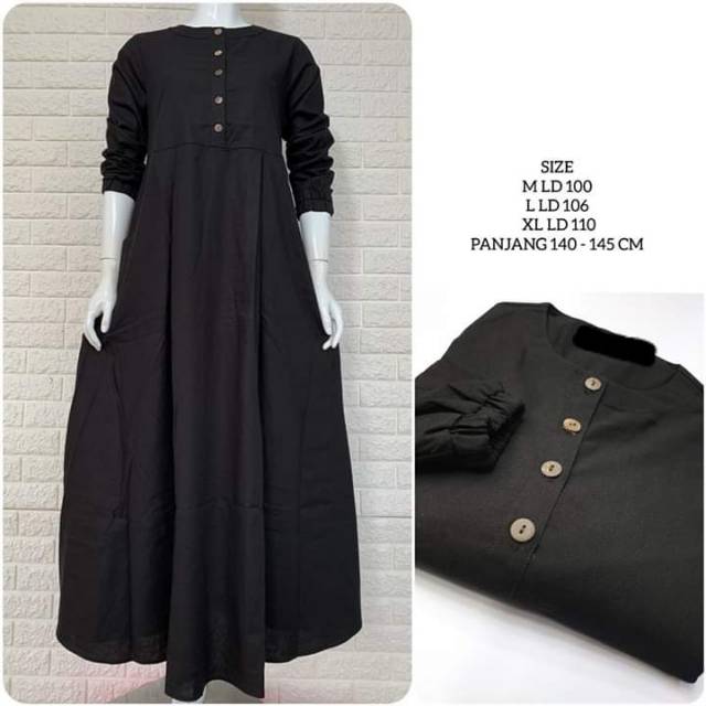 Gamis polos import|Gamis linen|Gami import