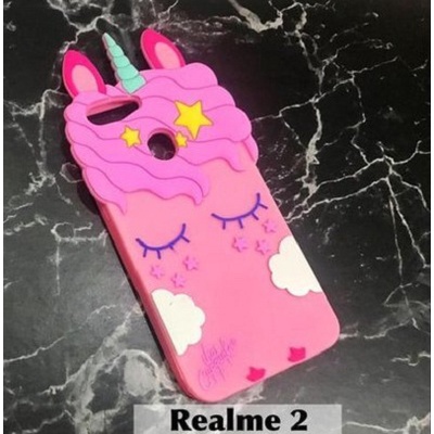 Casing Oppo Realme 2 Oppo A5s / Oppo A7 2018 Silicone Case 3D Unicorn Pink Case SAMSUNG M20 Kesing H