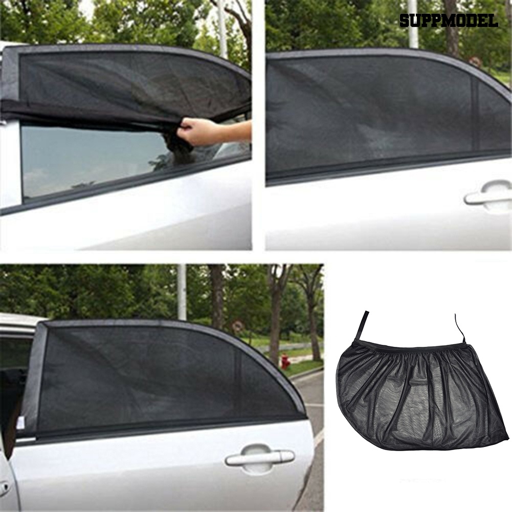 Sfs 2Pcs Tirai Mesh Cover Jendela Samping Mobil Universal Anti Nyamuk