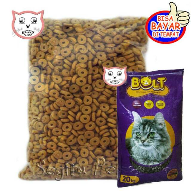 MAKANAN KUCING MURAH BOLT BENTUK DONAT KEMASAN 10 KG