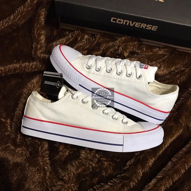 SEPATU CONVERSE CLASIK LOW WHITE BENDERA PRMIUM TERLARIS