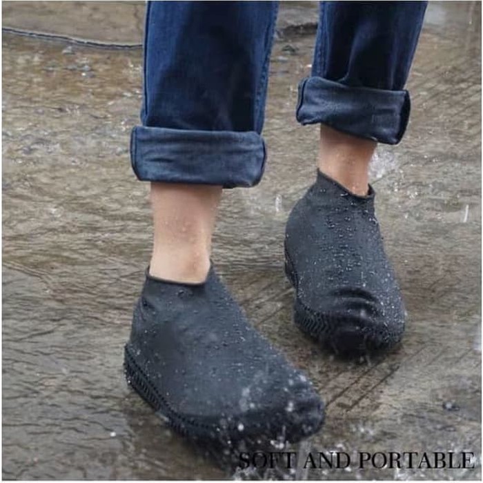 Cover Shoes Pelindung Sepatu Karet Anti Air Hujan Waterproof Cover Sepatu Anti Air Waterproof Shoes