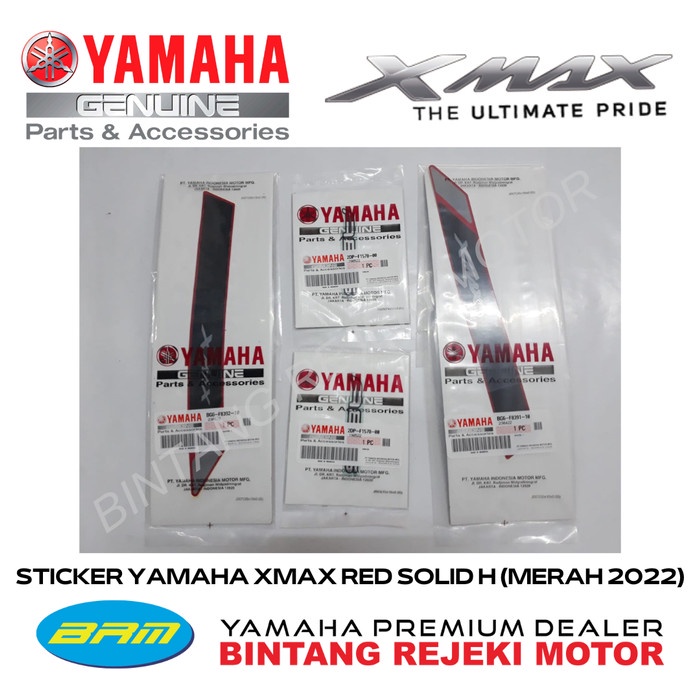 YAMAHA STICKER YAMAHA XMAX RED SOLID H (MERAH 2022)
