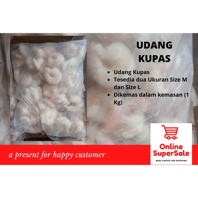 

Udang kupas beku size L ( 1 kg )