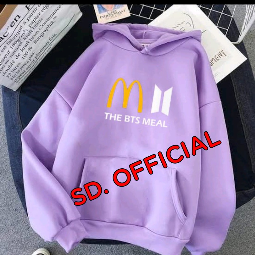 Jaket Hoodie Jumper BTS x MCD the BTS Meal - Sablon DTF