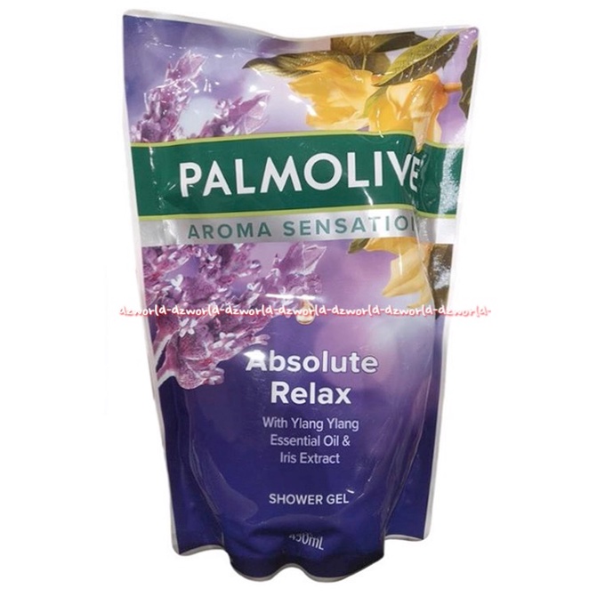 Palmolive Aroma Therapy Absolute Relax 450ml Shower Gel Sabun Cair Ungu Palmolife Kemasan Pouch Refill