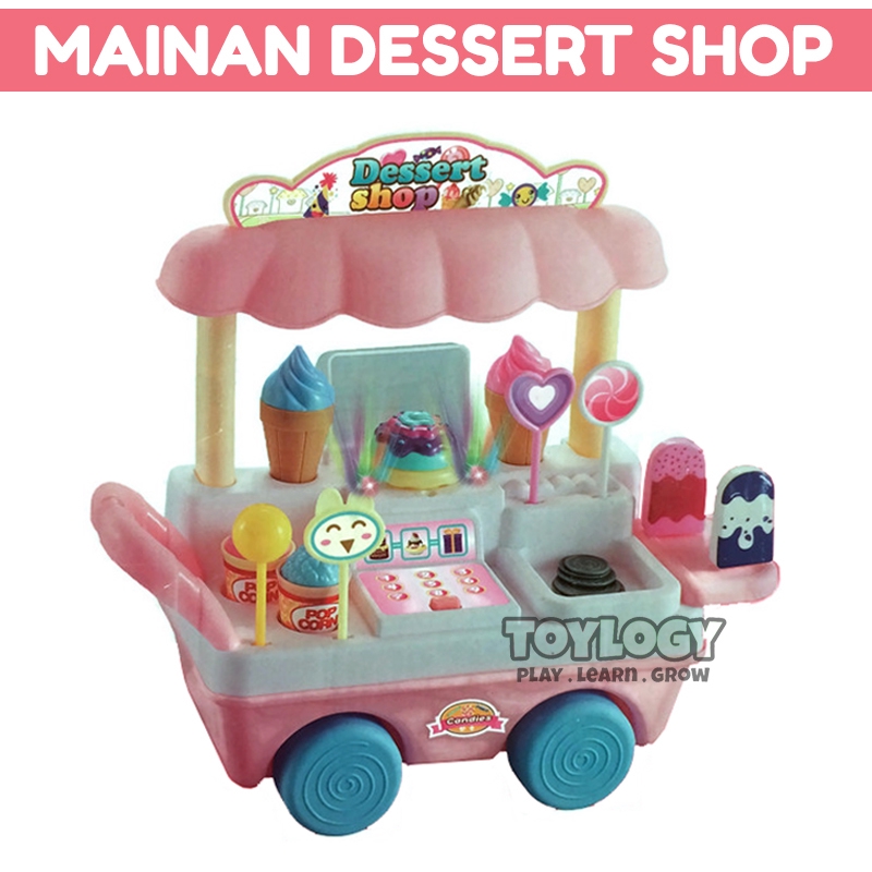  Mainan  Anak  Sweet Candy Ice Cream Cart Gerobak Dorong  Es  