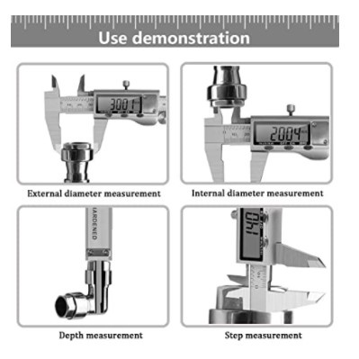 Jangka Sorong Caliper Kaliper Stigmat Sigmat LCD Digital Stainless 6in