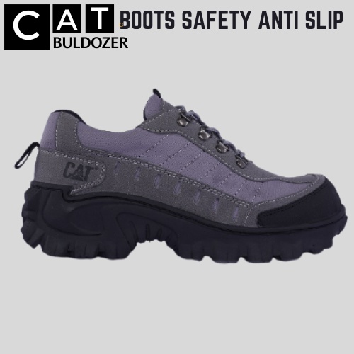 Sepatu Boots Safety Pria Caterpillar Buldozer  Ujung Besi Working Proyek Hiking TERBARU