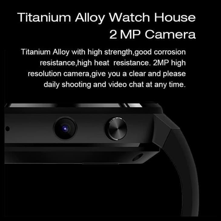 HTIB LEMFO LEM7 SMARTWATCH PHONE ANDROID 4G LTE 16G ANDROID 7.0 AMOLED GPS - HITAM Y77X