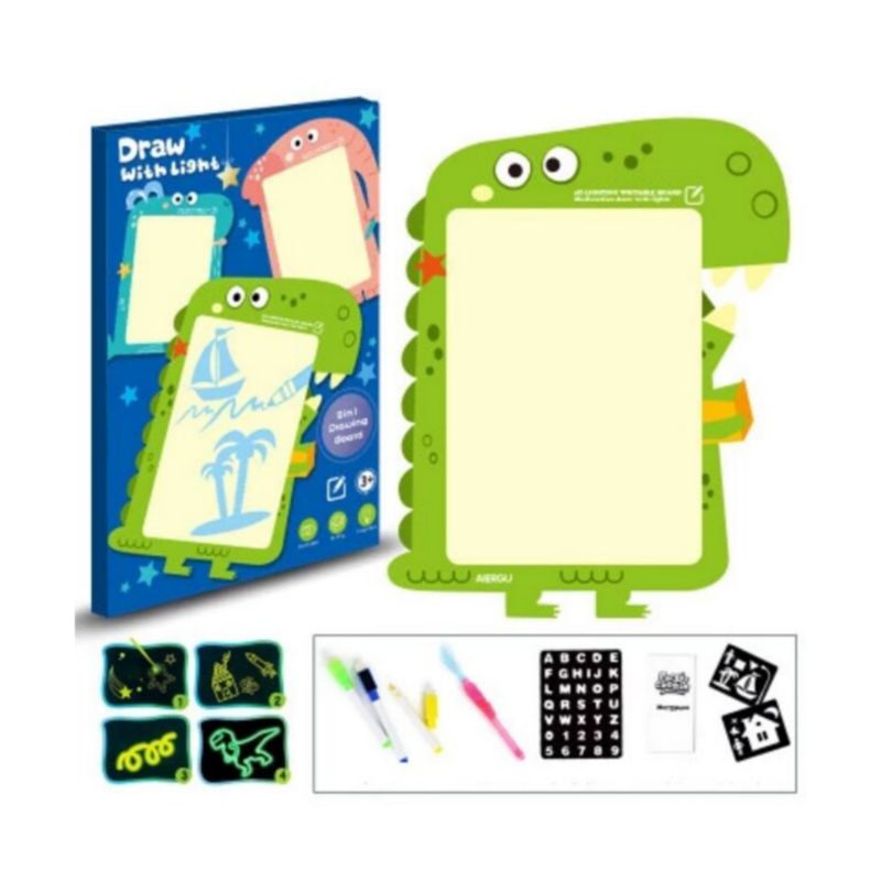 

Draw with light pad papan tulis glow in the dark