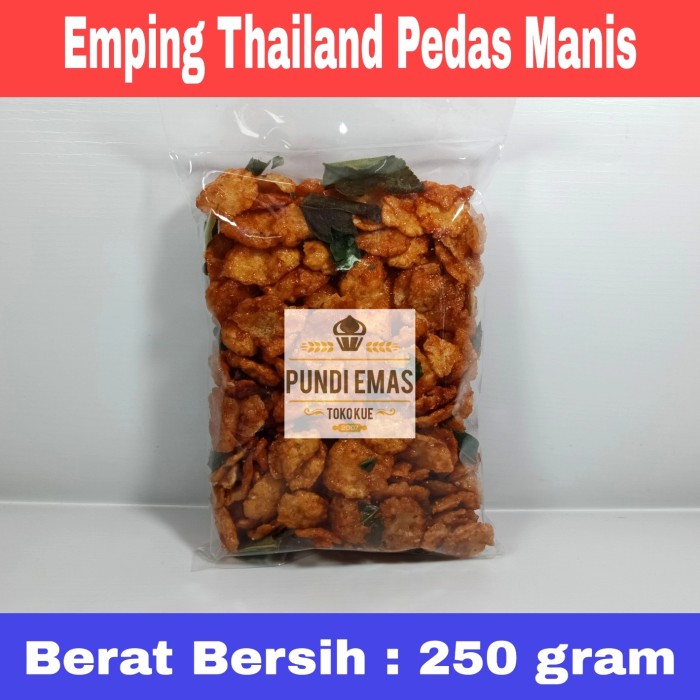 Emping Pedas Manis / Emping Melinjo / Emping Thailand Daun Jeruk Kiloan 250 Gram