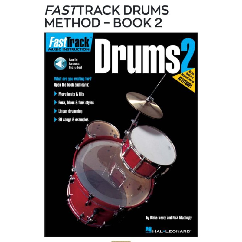 Fast track Drum 1 atau 2 Fast Track Drums 1 or 2 Blake Neely buku drum import