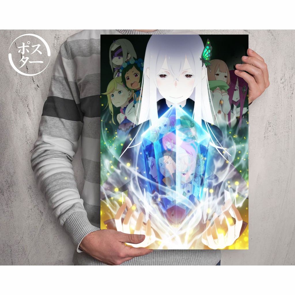 Koleksi Poster Anime Re Zero - Emilia Rem - Size A3+