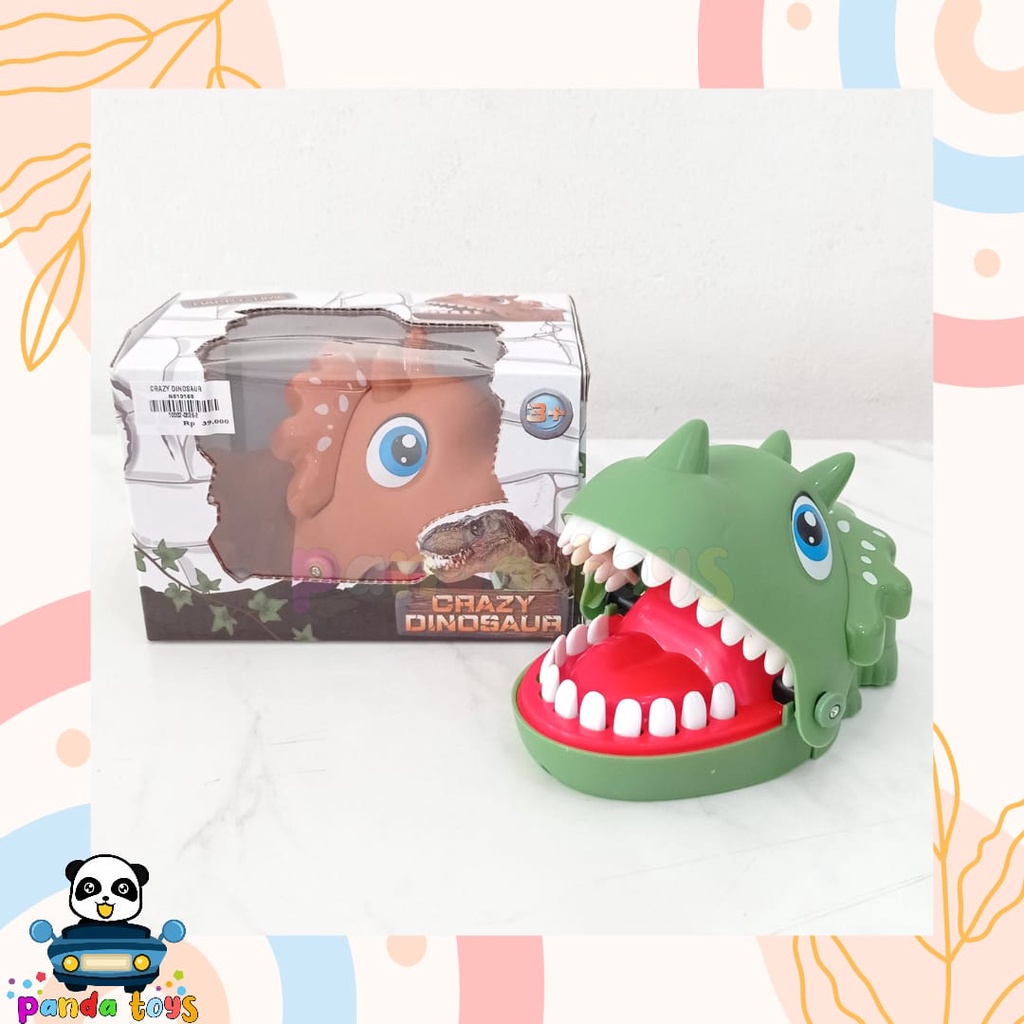 Game Toys - Mainan Dino Triceratops Gigit Crazy Dinosaur N810168 - PANDA TOYS SEMARANG
