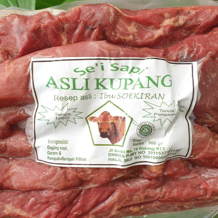 sei sapi daging sapi asap Soekiran ASLI Kupang NTT / Se'i sapi 500gr - BARU