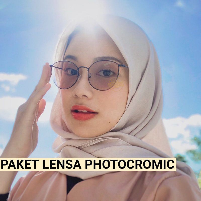 Kacamata Photocromic Anti Radiasi Komputer Fotocromic Vintage Berubah Warna