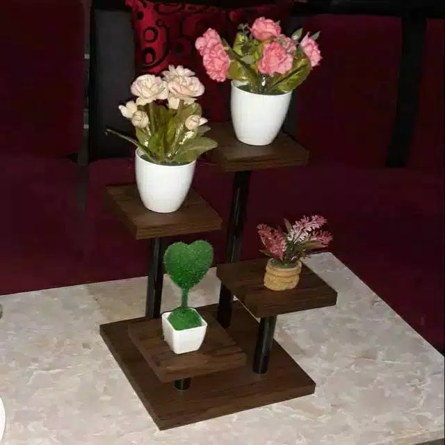 Rak bunga meja - perabotan rumah tangga aesthetic