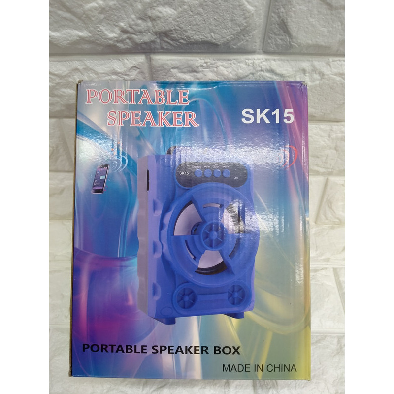 PORTABLE SPEAKER BLUETOOTH BT WIRELESS + Mic SK-15 SK15