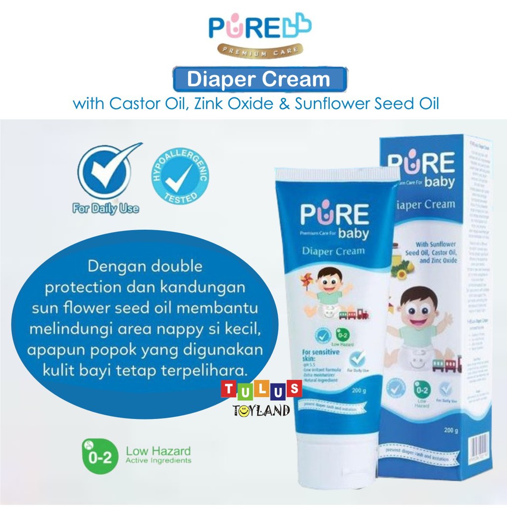 PURE bb DIAPER CREAM baby PureBB krim ruam popok bayi kulit kemerahan