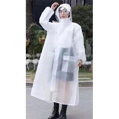 RA 01 Jas Hujan Motif Poncho Kancing Eva 3in1 Motor Anti Basah Unisex