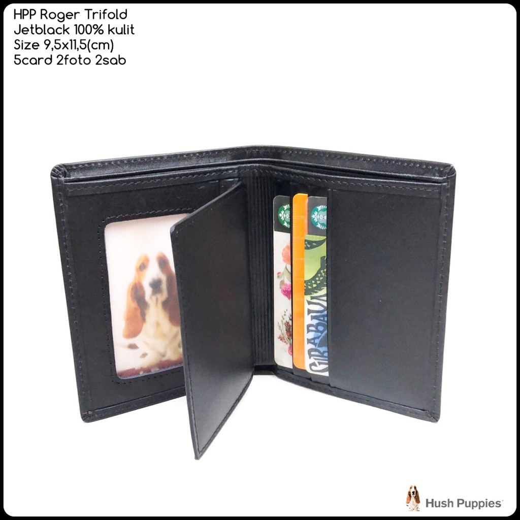 dompet kulit hushpuppies roger series premium replica bahan kulit sapi asli