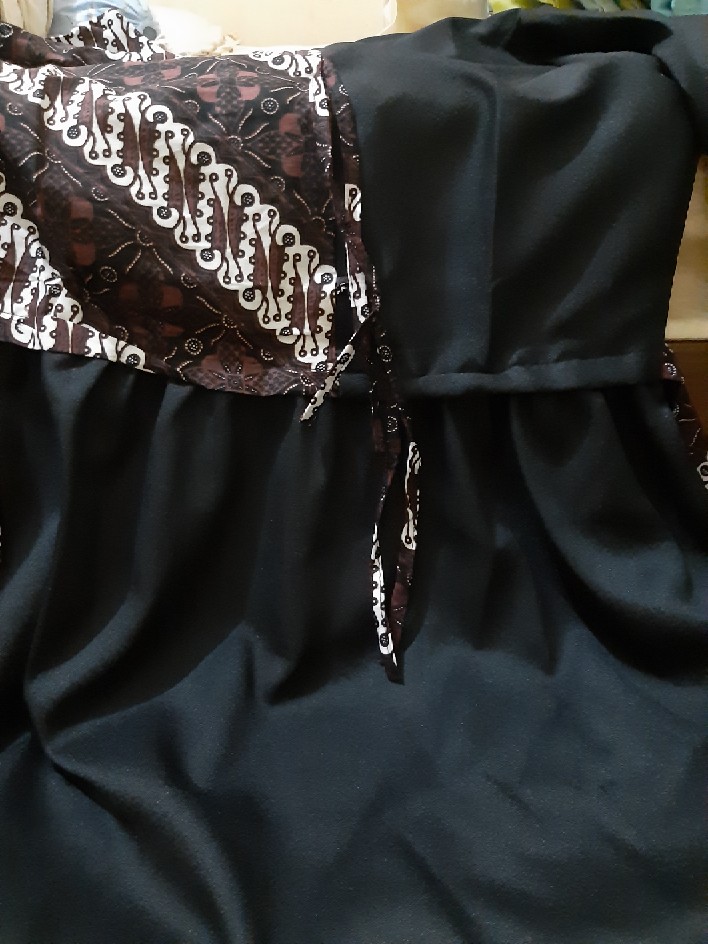 Ori Atasan Blus Batik Wanita Modern Halus Dolby Kombinasi Brokat Polos