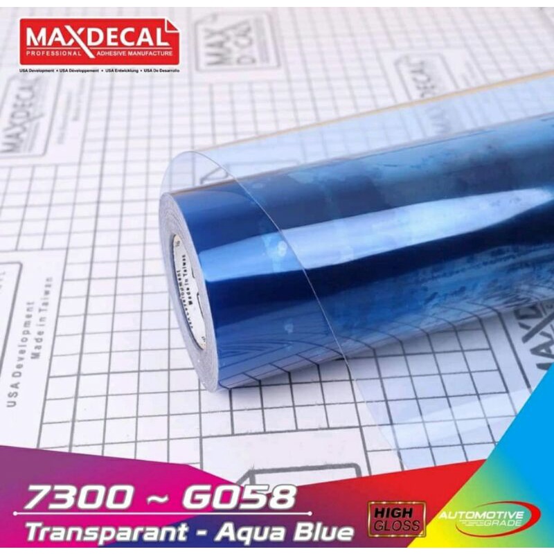 Skotlet biru transparan hybrid maxdecal