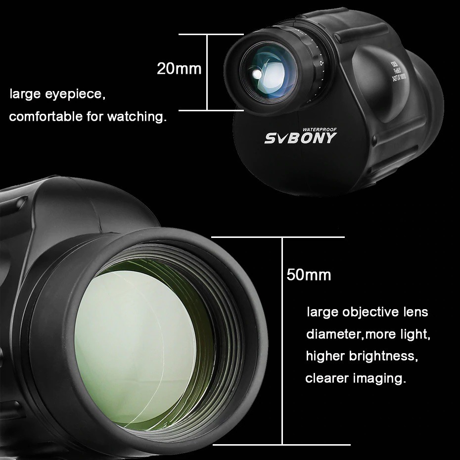 SVBONY SV49 - Monocular 13x50 Waterproof High Power Zoom