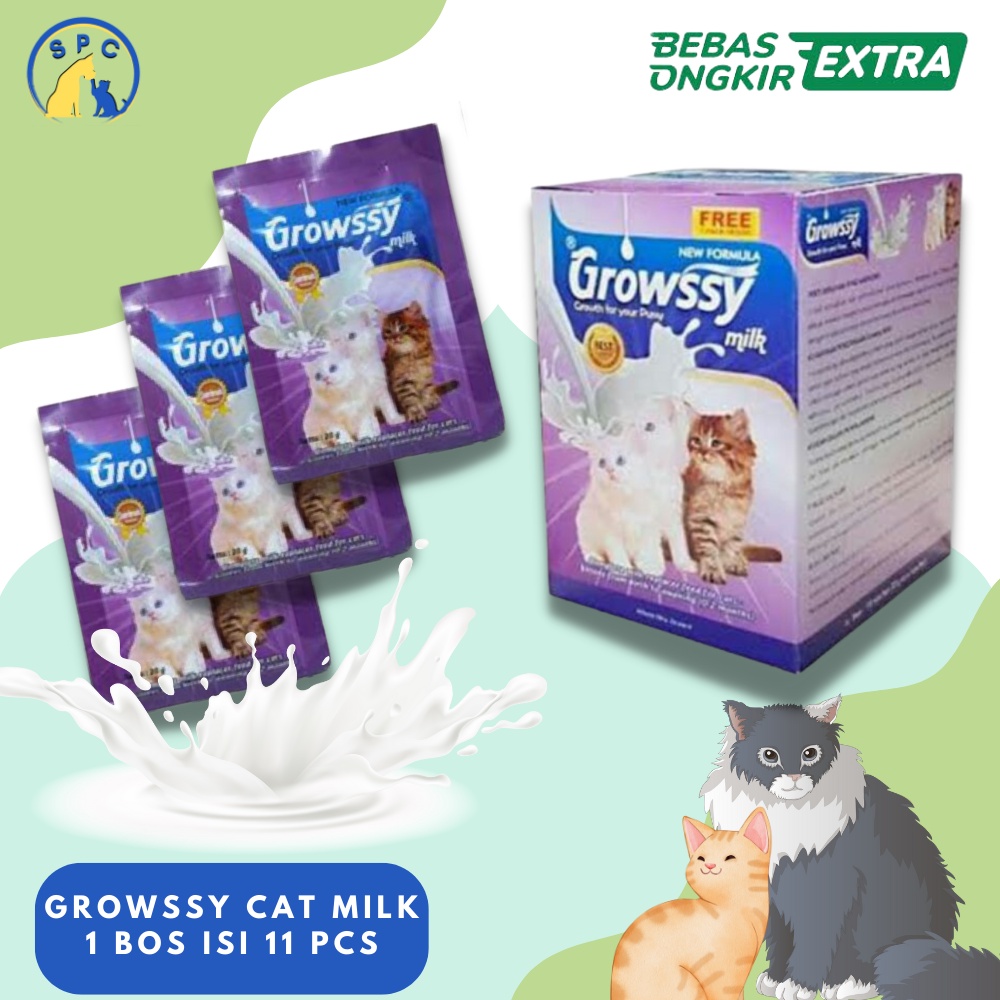 GROWSSY Susu Kucing Kitten Anak Kucing Cat Milk Replacer per Sachet 20 Gram