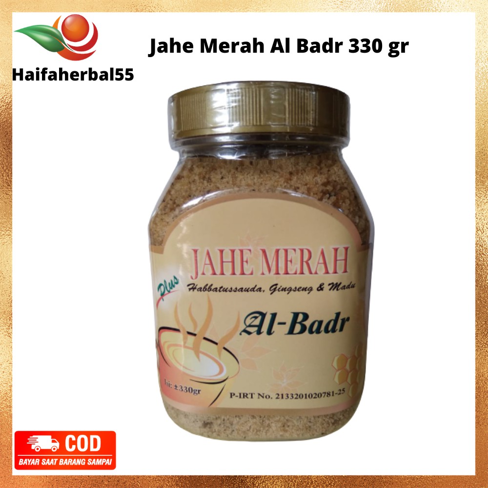 

Jahe Merah Al Badr Kemasan Toples Plus habbatusauda ginseng dan madu 330 gram