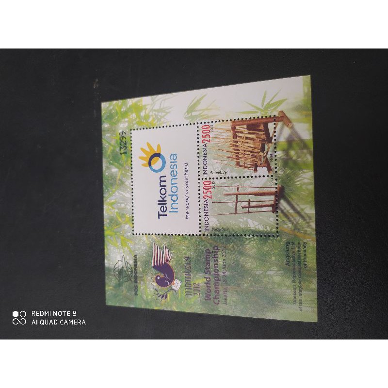 

BL3605 SS Prangko Indonesia Seri World Stamp Championship Angklung MNH Ready