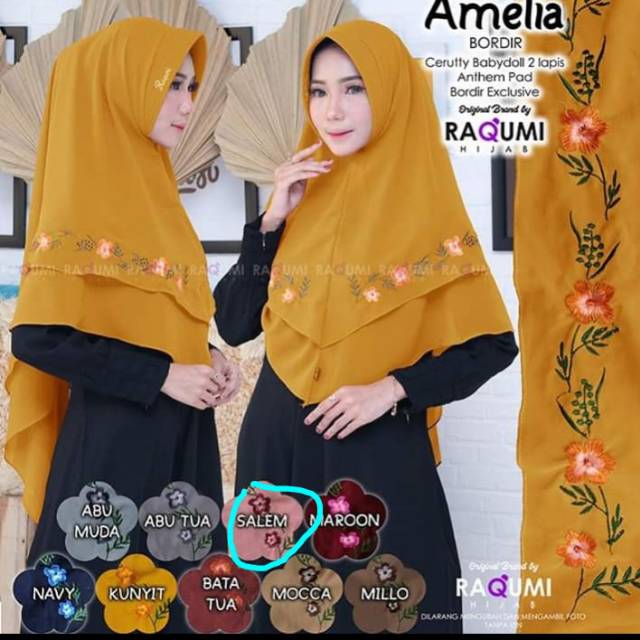 Amelia bordir Original by Raqumi Hijab