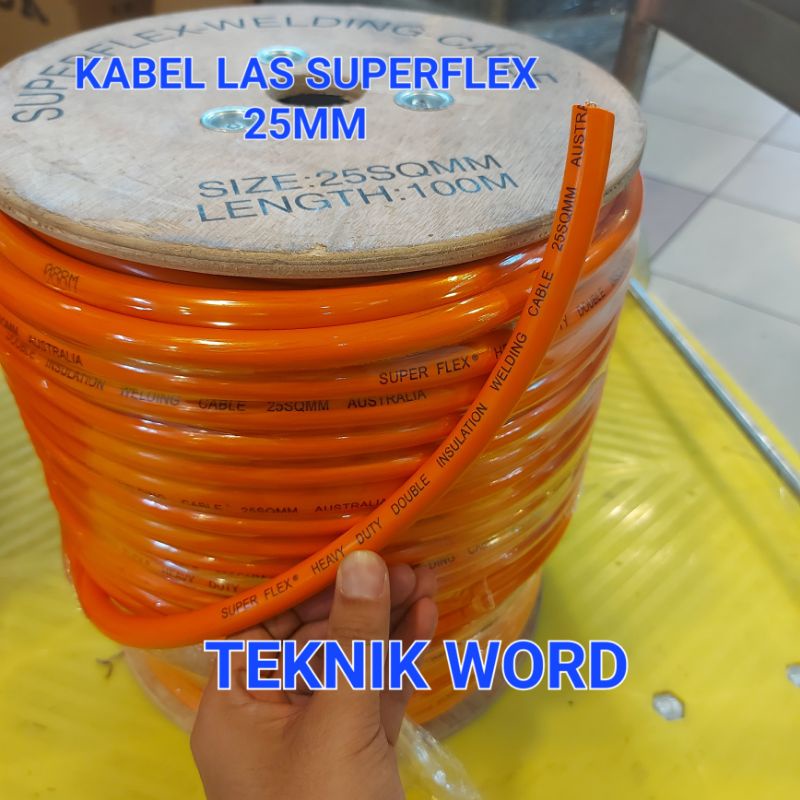 KABEL LAS SUPERFLEX 25MM AUSTRALIA / WELDING CABLE SUPERFLEX 25MM