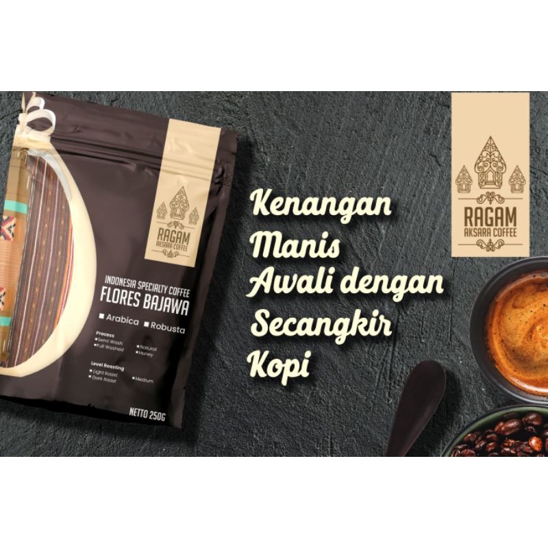 

Arabika FLORES BAJAWA SPECIALTY 250g | Roasted Beans | Kopi Bubuk | Standing Pouch |