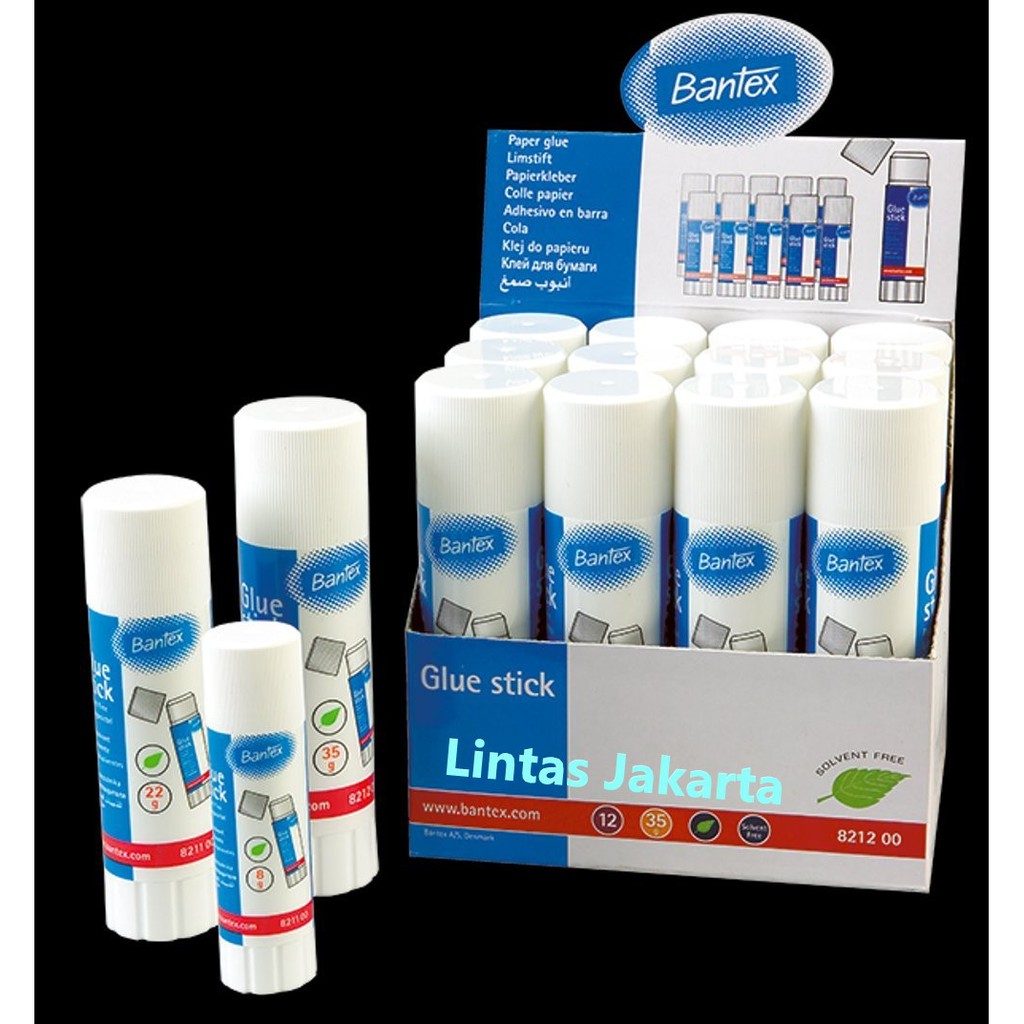 Lem Stick Putar / Lem Kertas / Glue Stick 8 gr Merk Bantex