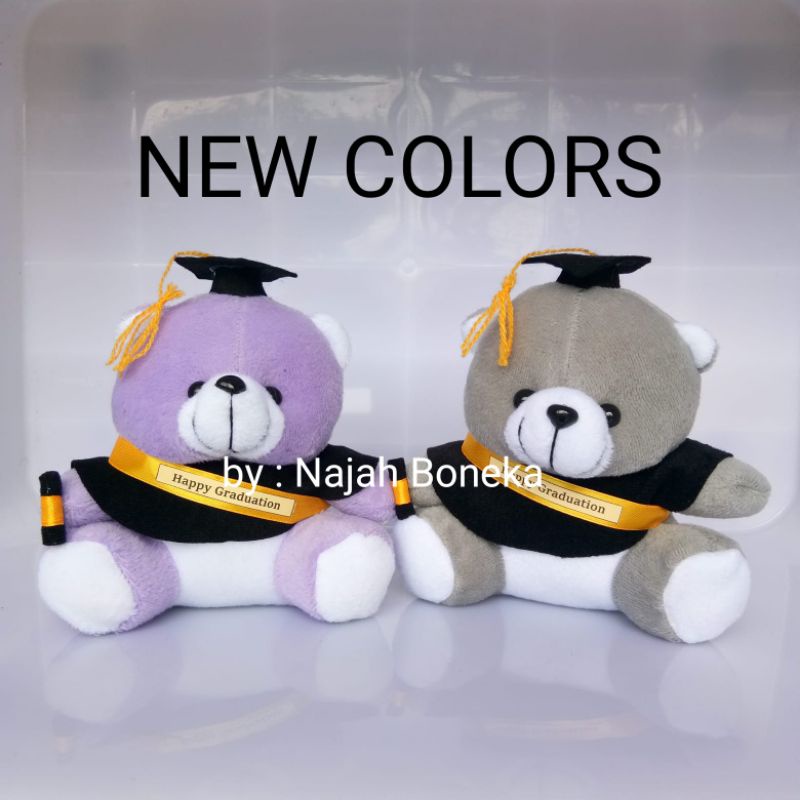 Boneka wisuda size 16 cm free request selempang nama Gemuk dan gemoy