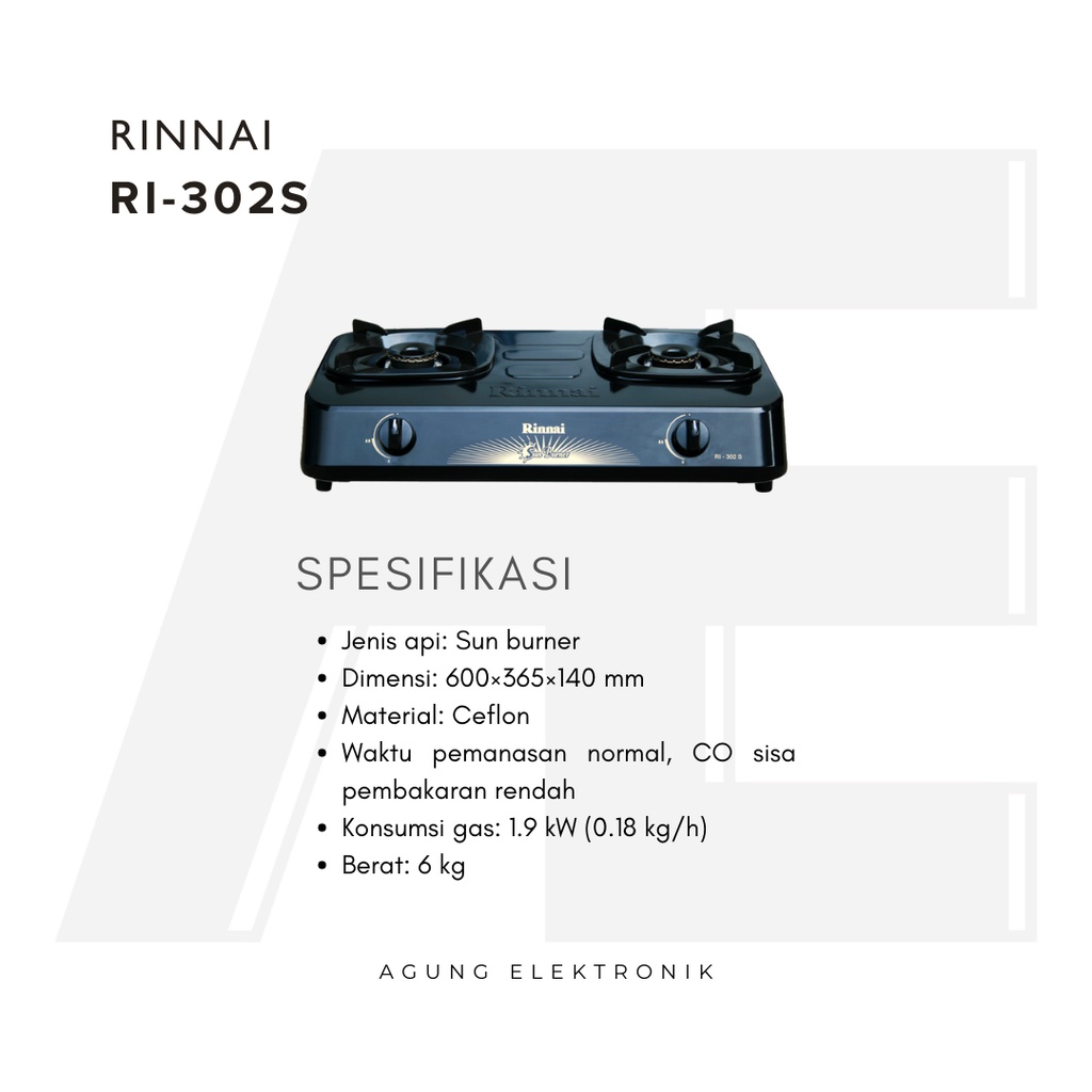 Kompor Rinnai RI-302S