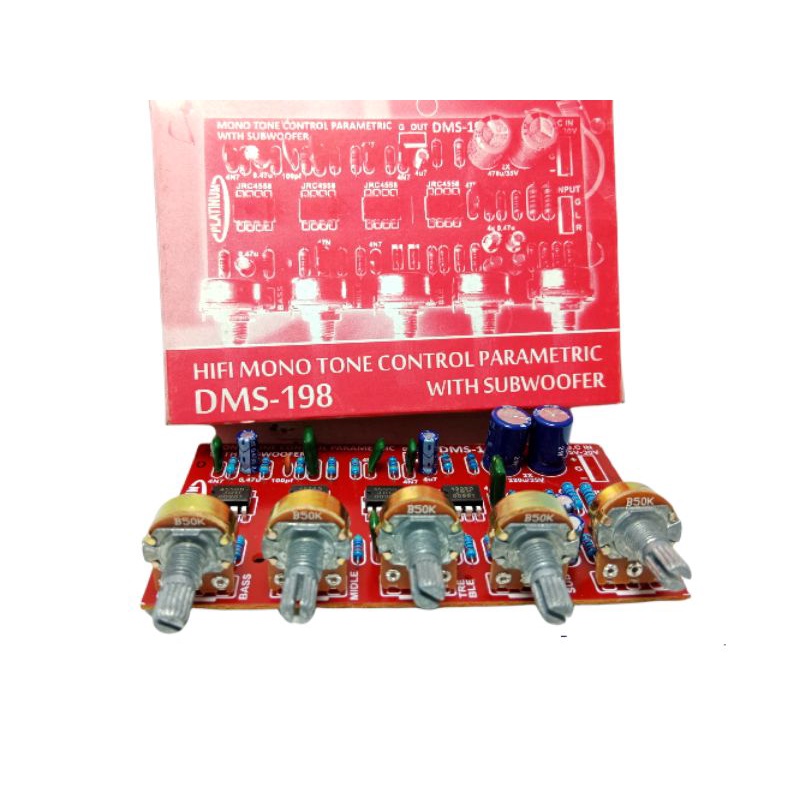 mono tone control parametrik with subwoofer dms-198