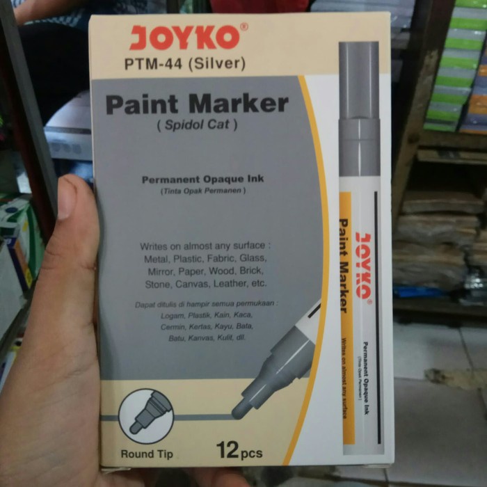 

Jualan Spidol Permanent Paint Marker Joyko Isi 12 Pcs Setara Snowman Terlaris